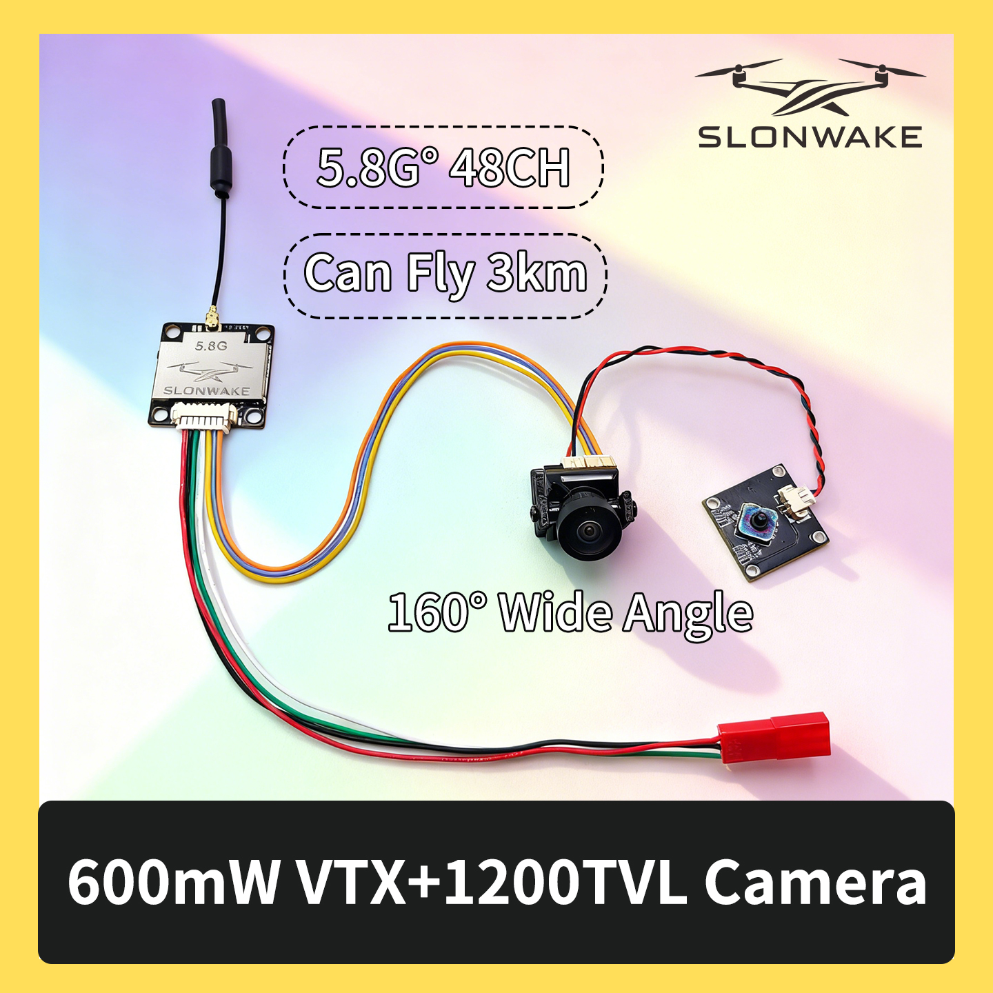 SLONWAKE 5.8G 600mW 7-24V FPV  - مراجعة Drone Kit Fpv وسعره