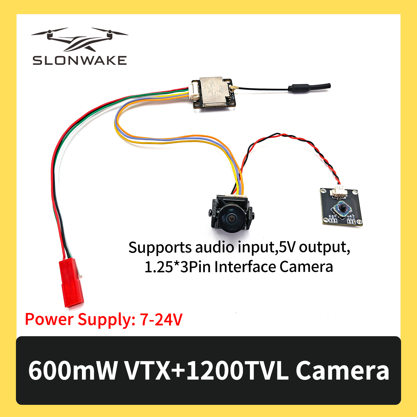 SLONWAKE 5.8G 600mW 7-24V FPV  - مراجعة Drone Kit Fpv وسعره