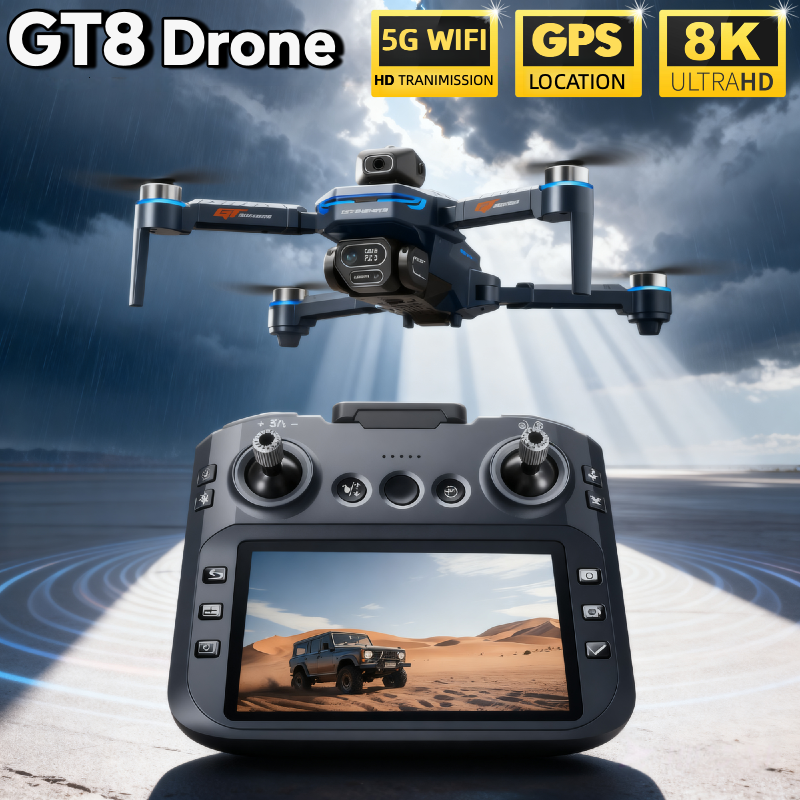 For Genuine GT8 Drone 4K Profe - مراجعة Drone Kit Long Range وسعره