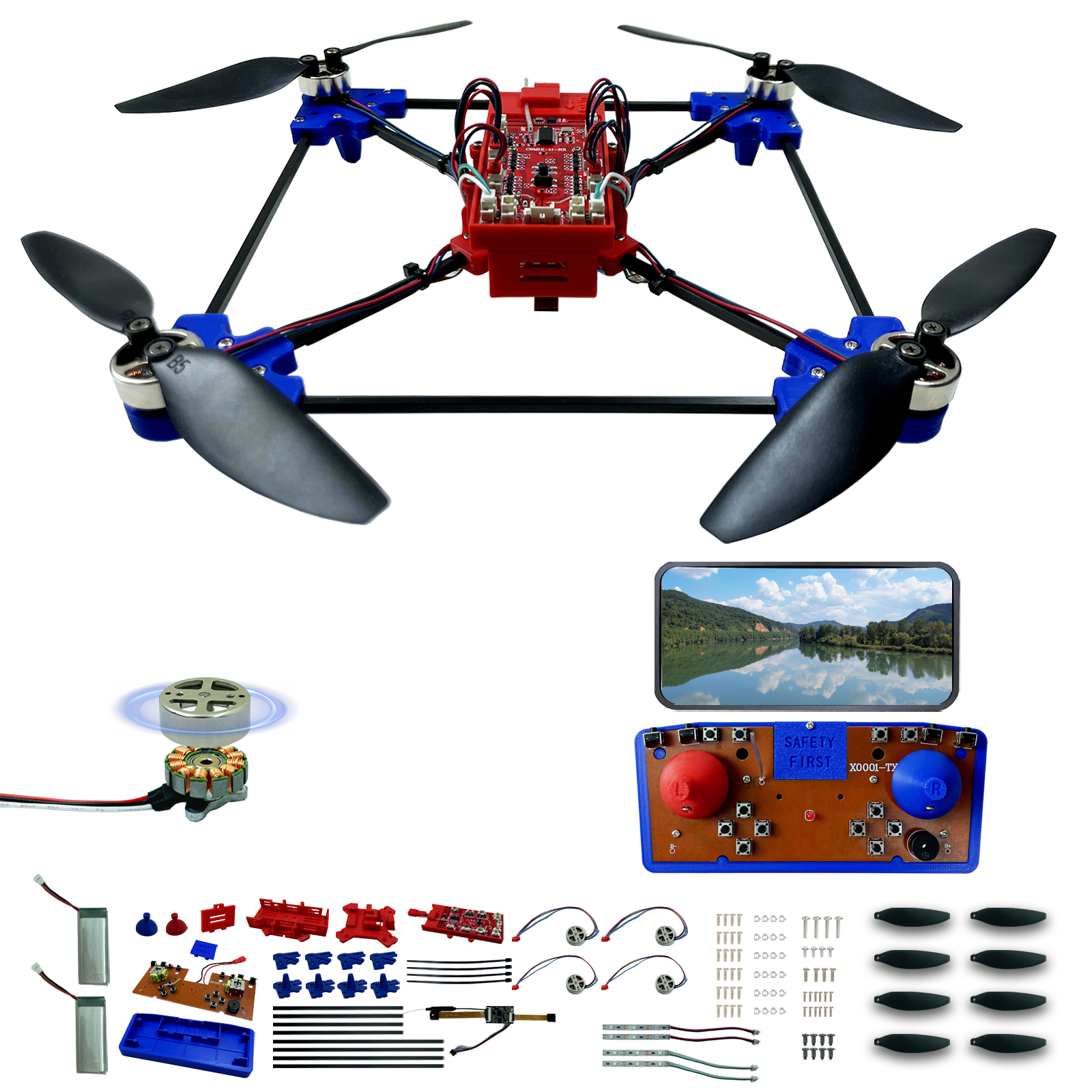 Drone Quadcopter DIY Kit Uniqu - مراجعة Drone Kit Build Yourself وسعره