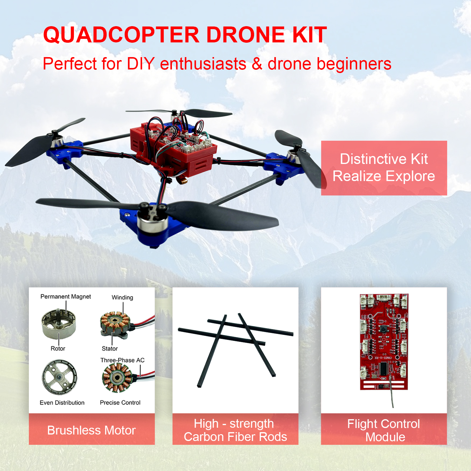 Drone Quadcopter DIY Kit Uniqu - مراجعة Drone Kit Build Yourself وسعره