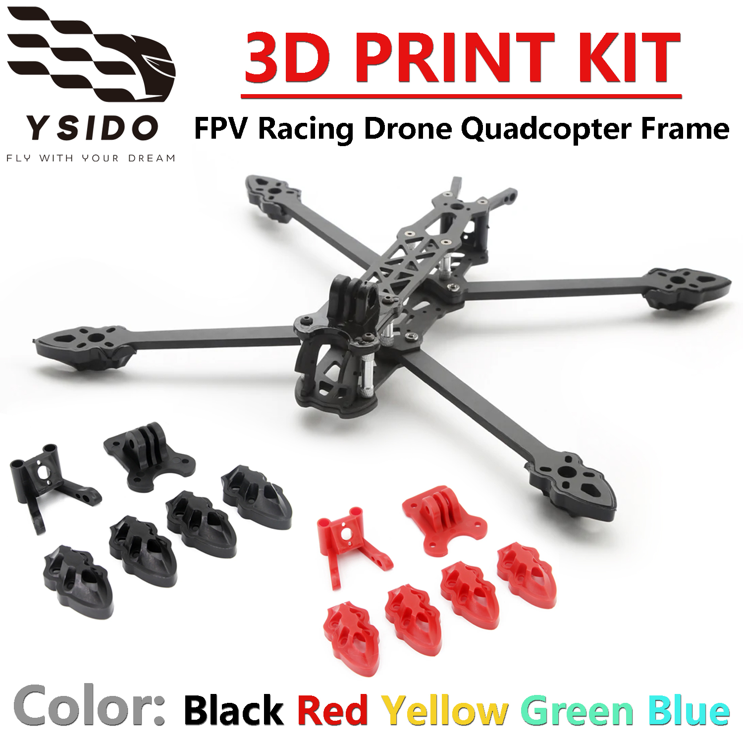 Camera Mounting/Antenna/Motor  - مراجعة Drone Kit Build Yourself وسعره