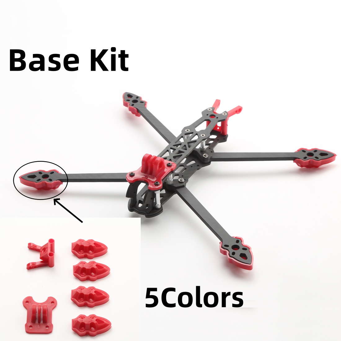 Camera Mounting/Antenna/Motor  - مراجعة Drone Kit Build Yourself وسعره